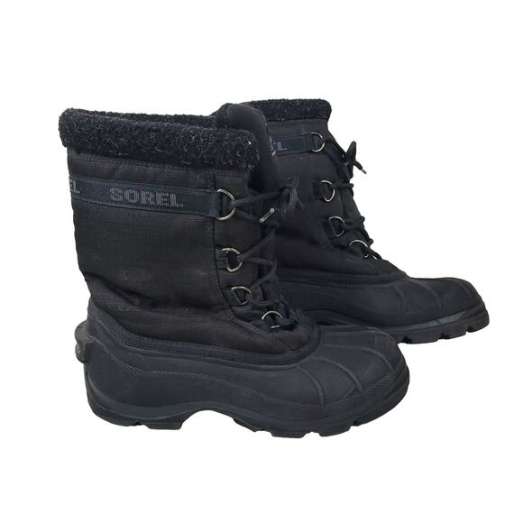 Sorel Womens Snow Boots Size 11 Cumberland Water Wind Resistant Thermolite Black - Picture 4 of 8